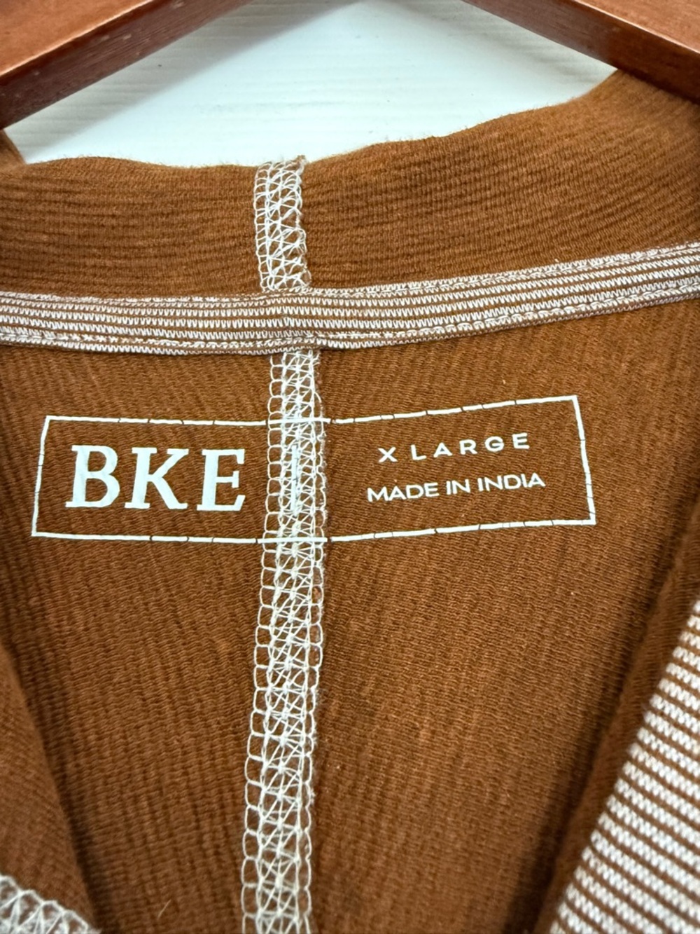 Men’s BKE Ottoman Hoodie Foxtrot Brown Color Size XL - Picture 6 of 9